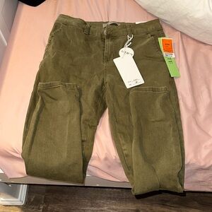 Green denim jeans